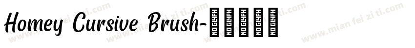 Homey Cursive Brush字体转换